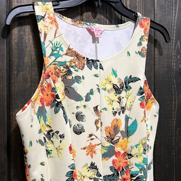 Candies Floral Mini Dress L Vintage Floral Sundress Boho Stretch Flare Y2K Chic - Picture 2 of 10